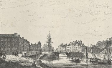 View of the entrance to Brussels from the canal (after a drawing by Paul Vitzthumb, 1823). City Archives, Brussels, inv. F-1268. Photo credit: Archives of the City of Brussels