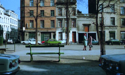 Delphine Seyrig in the streets of Brussels in Jeanne Dielman, 23, quai du commerce, 1080 Bruxelles by Chantal Akerman, 1975